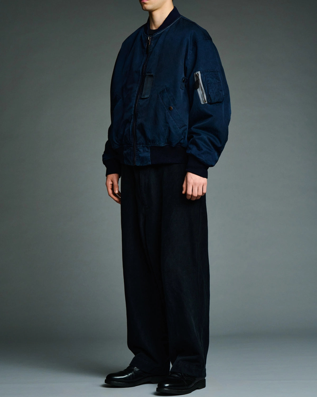 A.PRESSE / Vintage Silk B-15C Flight Jacket (26AAP-01-34)