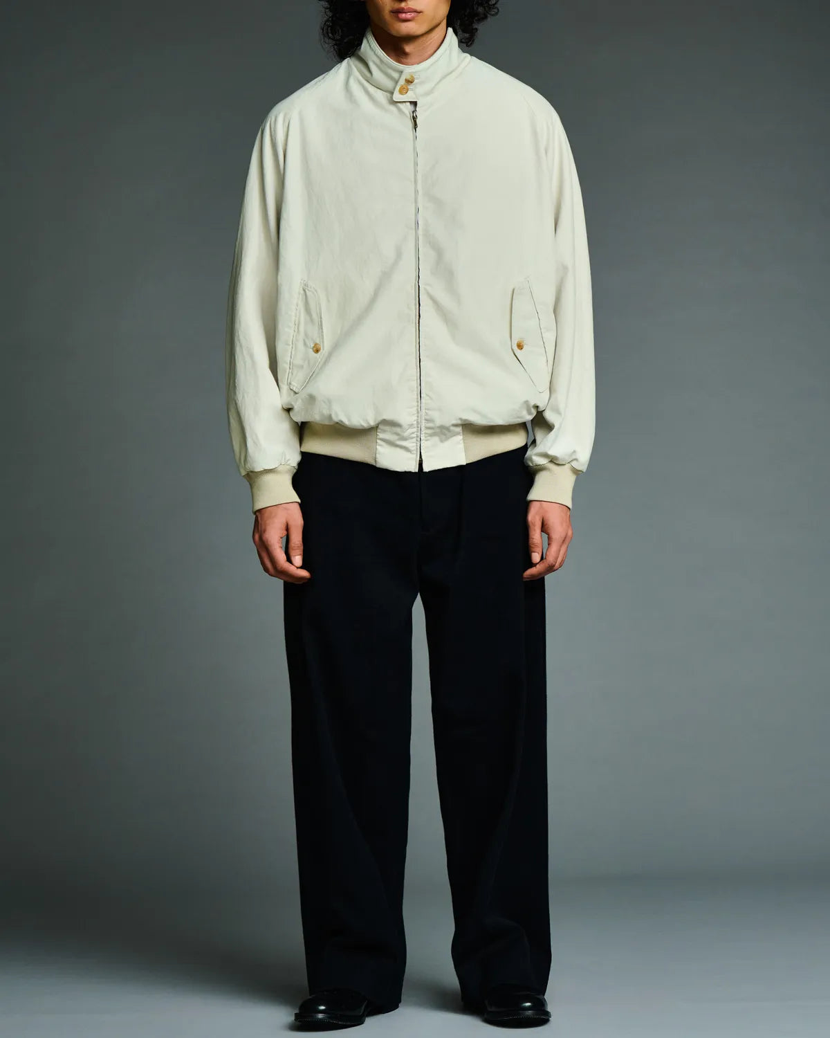 A.PRESSE / Cotton Silk Back Gabardine Harrington Jacket (26AAP-01-39)