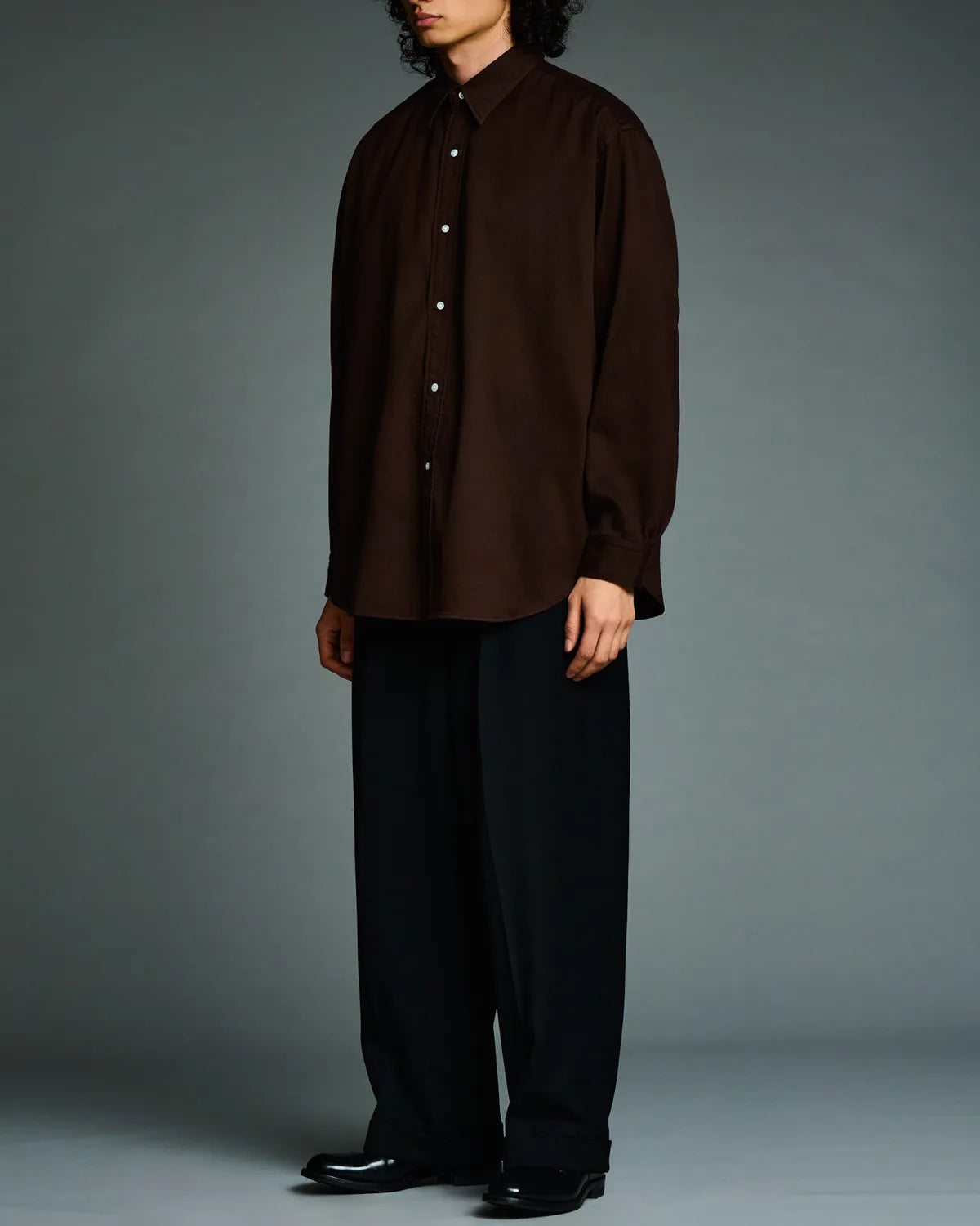 A.PRESSE / Double Weave Twill Regular Collar Shirt (26AAP-02-05)