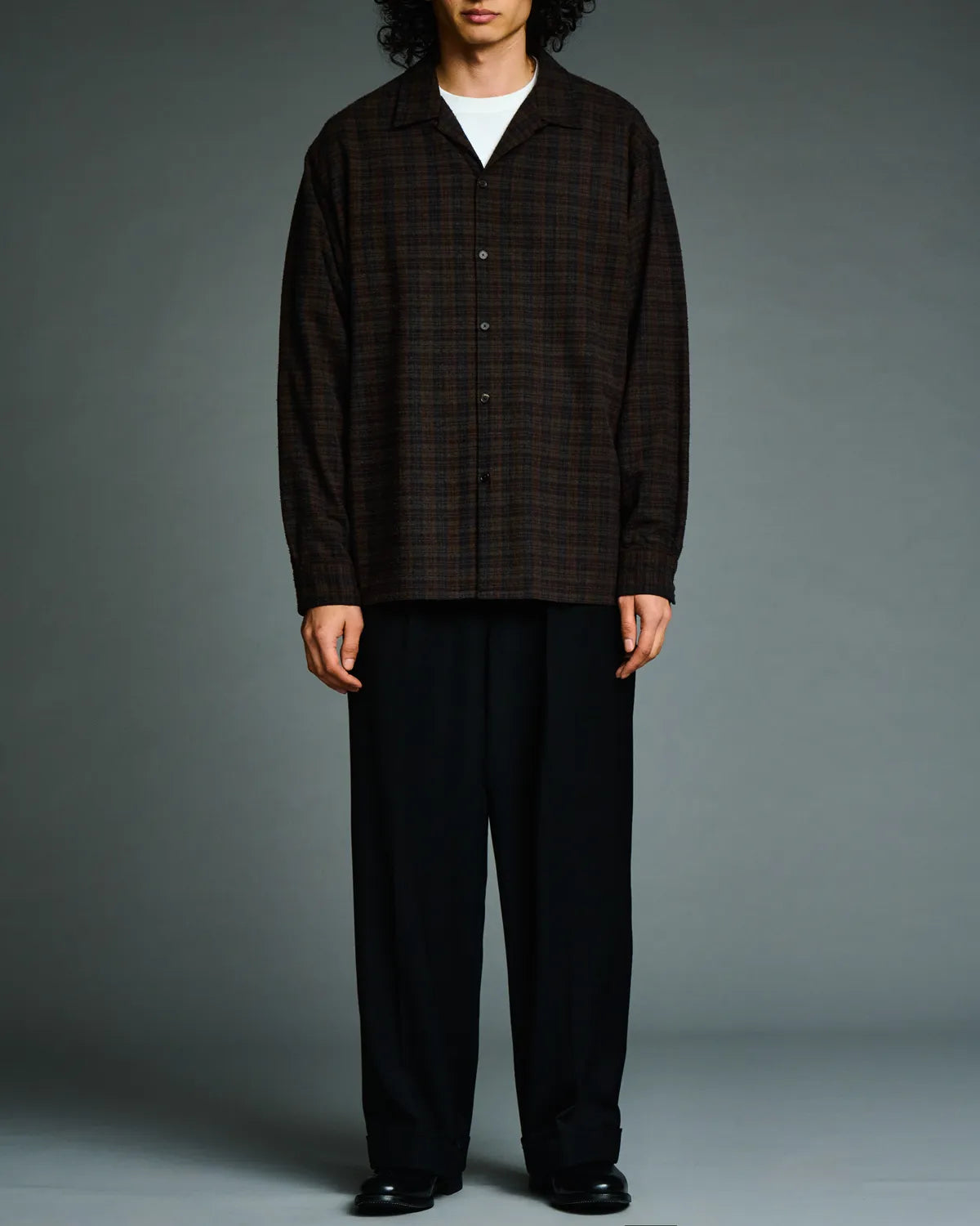 A.PRESSE / Silk Nep Loop Collar Shirt (26AAP-02-13)