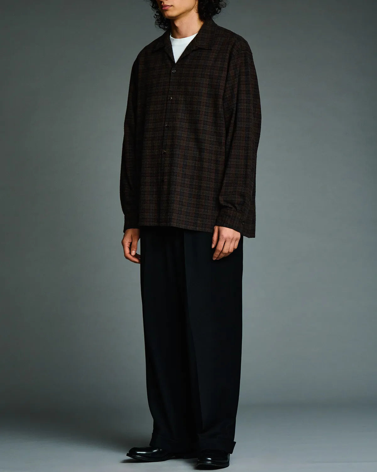A.PRESSE / Silk Nep Loop Collar Shirt (26AAP-02-13)
