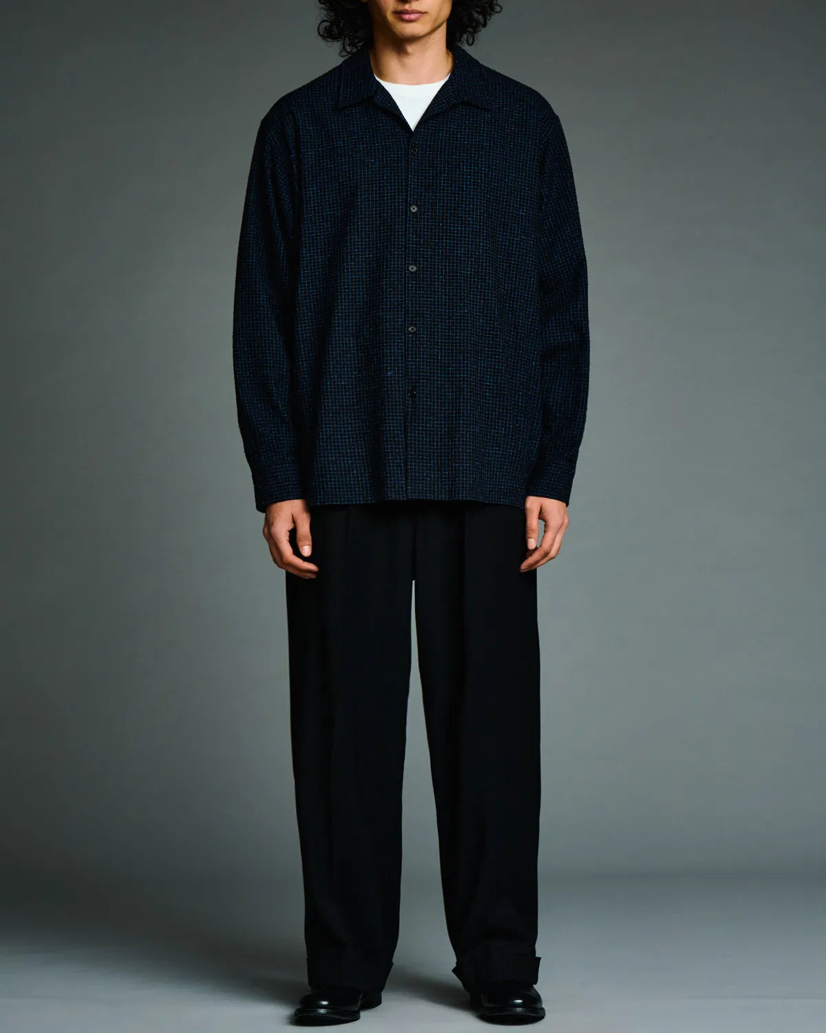 A.PRESSE / Silk Nep Loop Collar Shirt (26AAP-02-14)