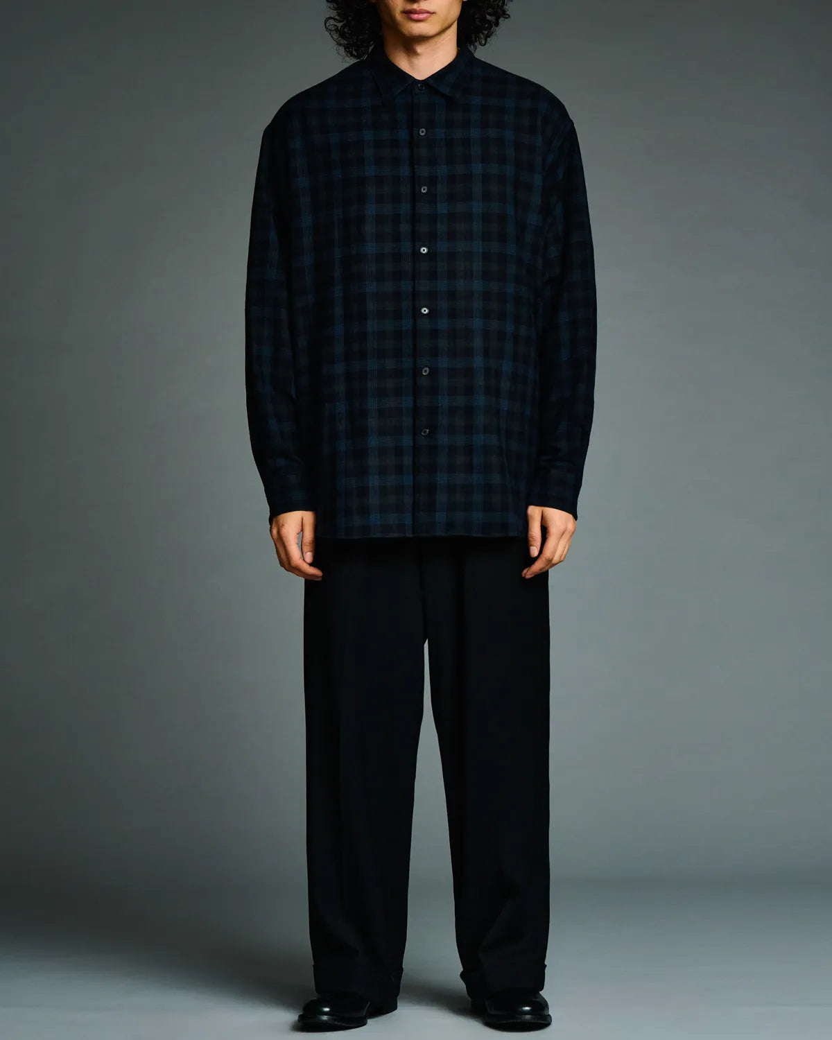 A.PRESSE / Wool Regular Collar Shirt (26AAP-02-21)