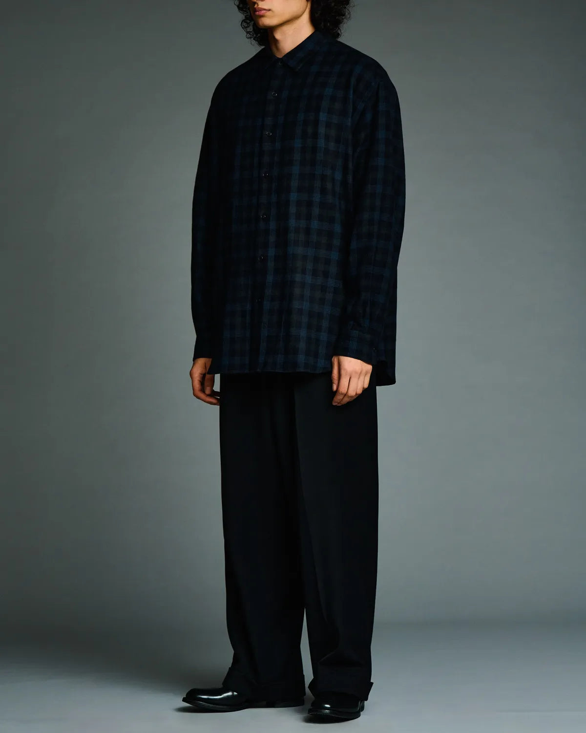 A.PRESSE / Wool Regular Collar Shirt (26AAP-02-21)