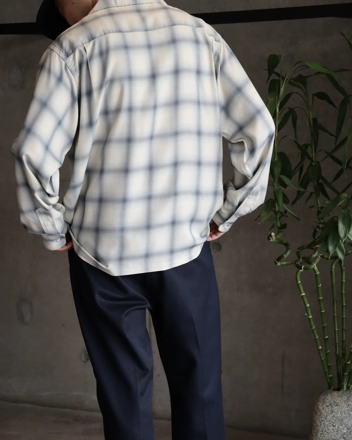 SEQUEL / OMBRE CHECK LONG SLEEBE SHIRT (SQ-26SS-SH-02)