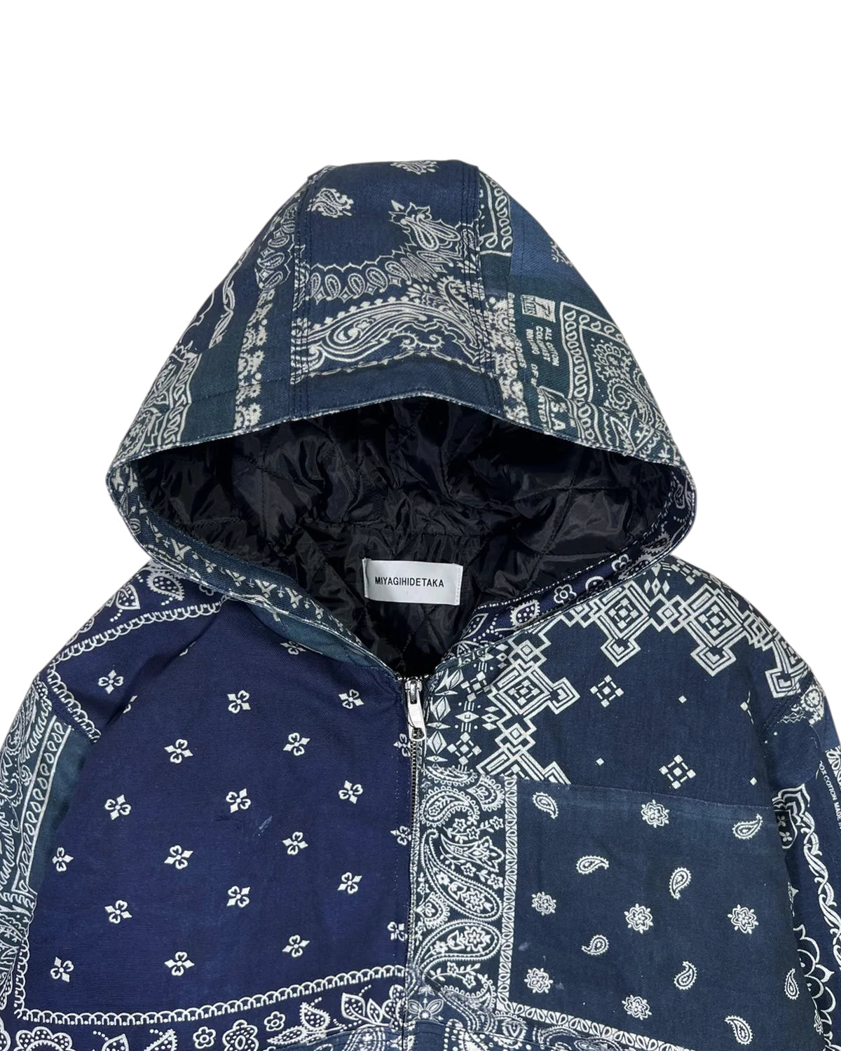 MIYAGIHIDETAKA -Rafu-  / Quilted Hoodie Jacket (MH027)