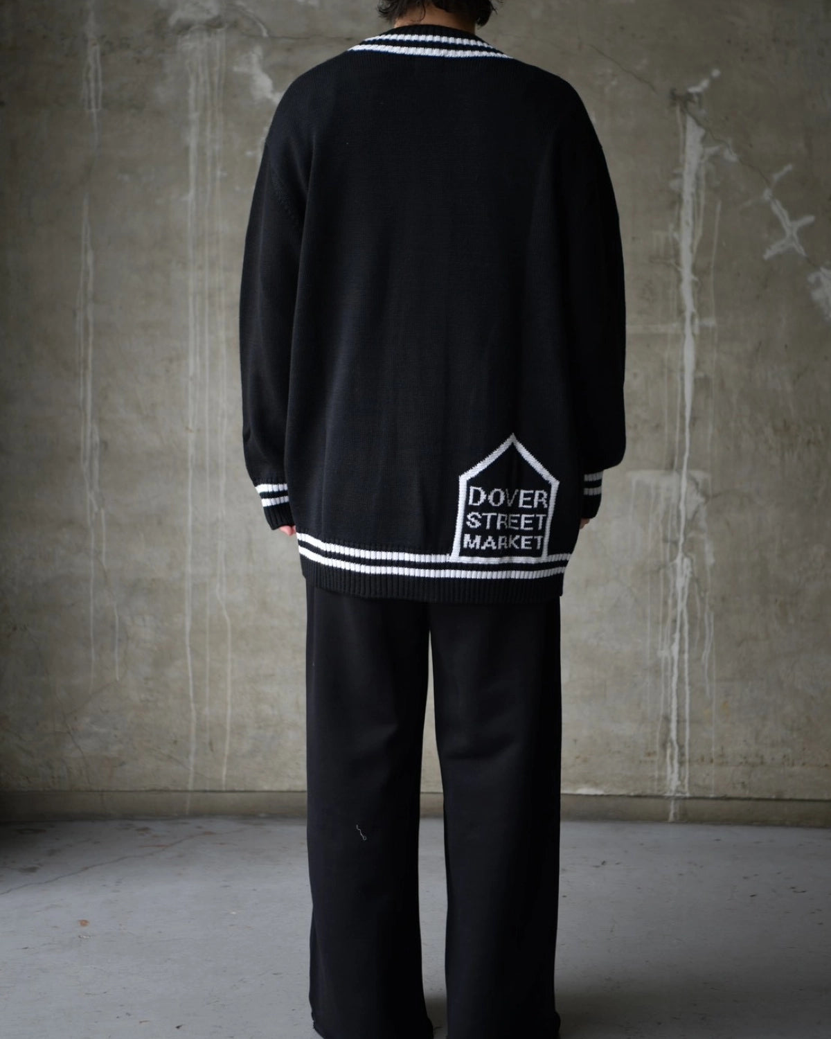 DOVER STREET MARKET kei ninomiya / OVERSIZED CARDIGAN WITH PATCH KNIT (DSM01N001)