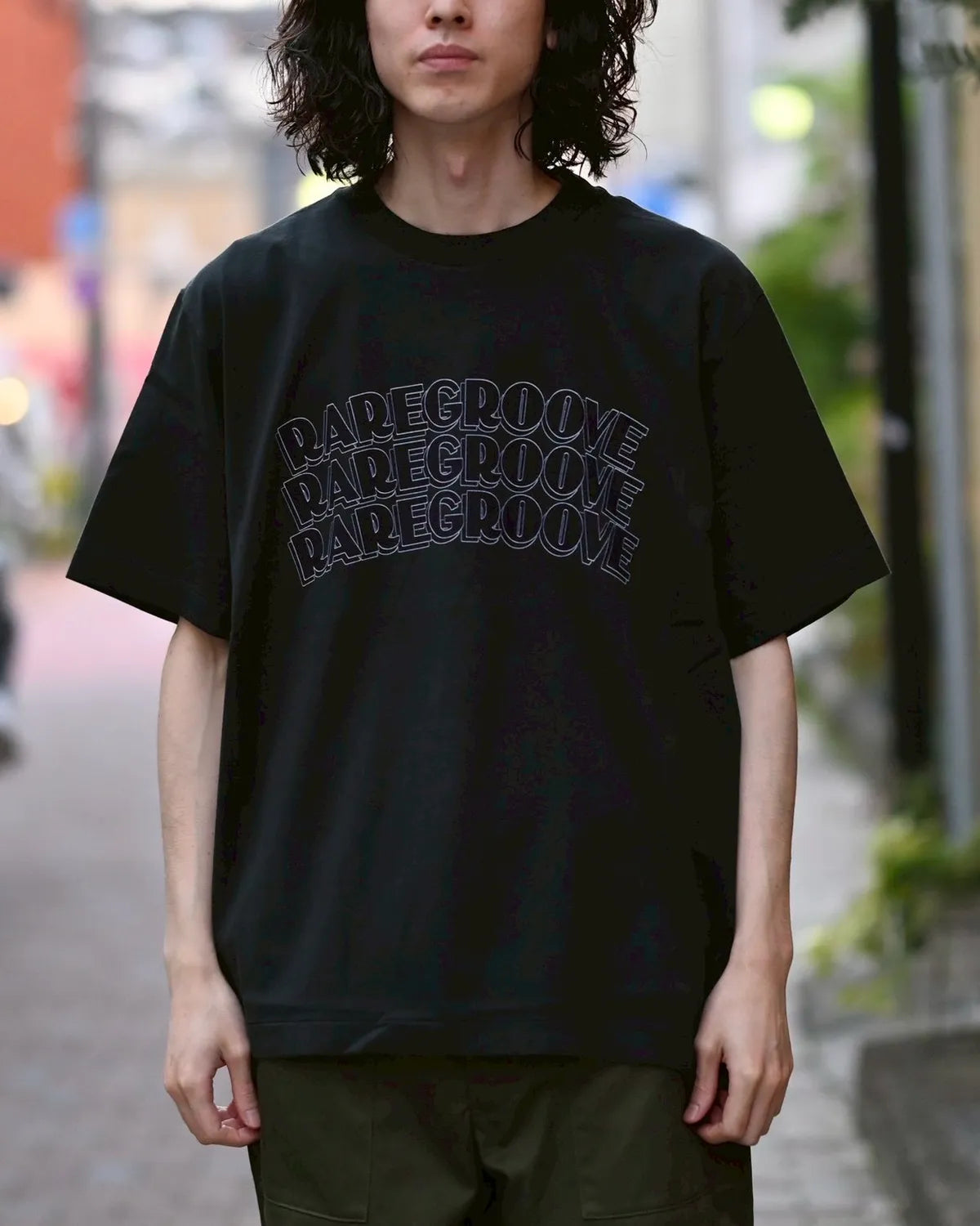 blurhmsROOTSTOCK / RAREGROOVE Print Tee WIDE (bROOTS25S34S26B)