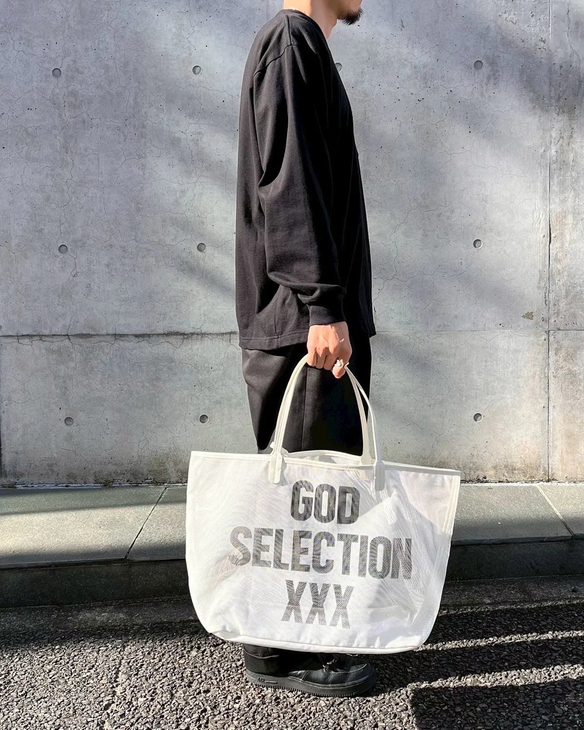GOD SELECTION XXX  / MESH TOTE BAG (GX-S25-GD-03)