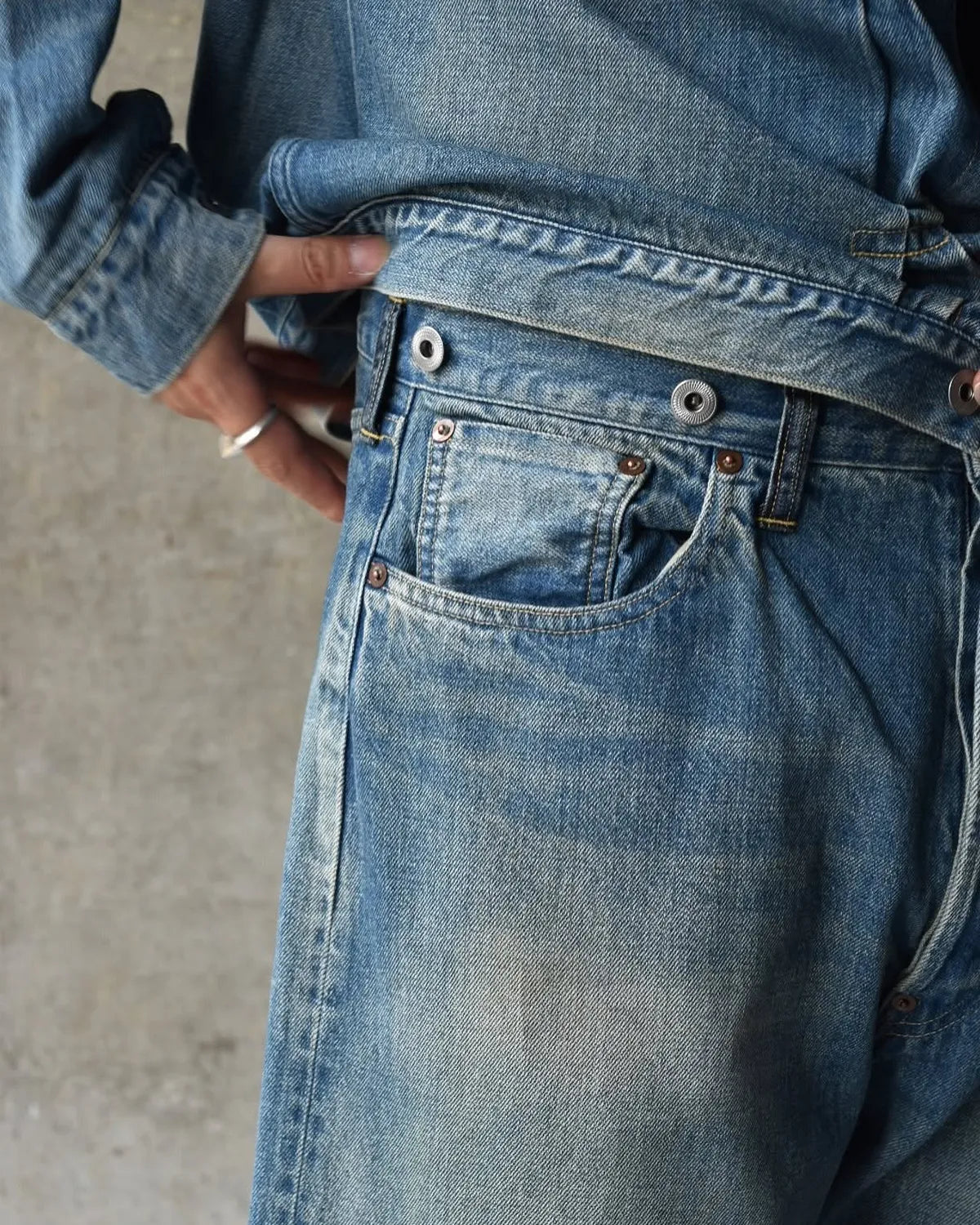 A.PRESSE / No.22 Washed Wide Denim Pants (25AAP-04-38)