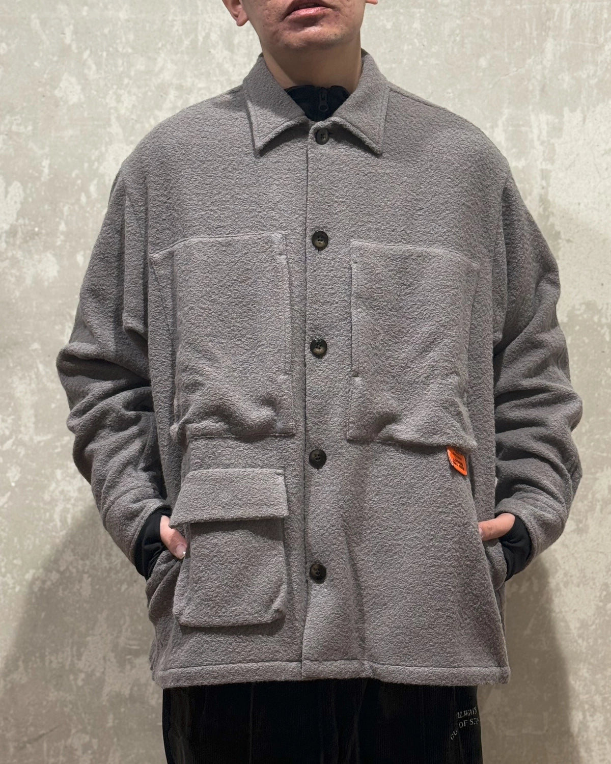 ALWAYS OUT OF STOCK / TWEED-LIKE UTILITY JACKET (HA-025202108)