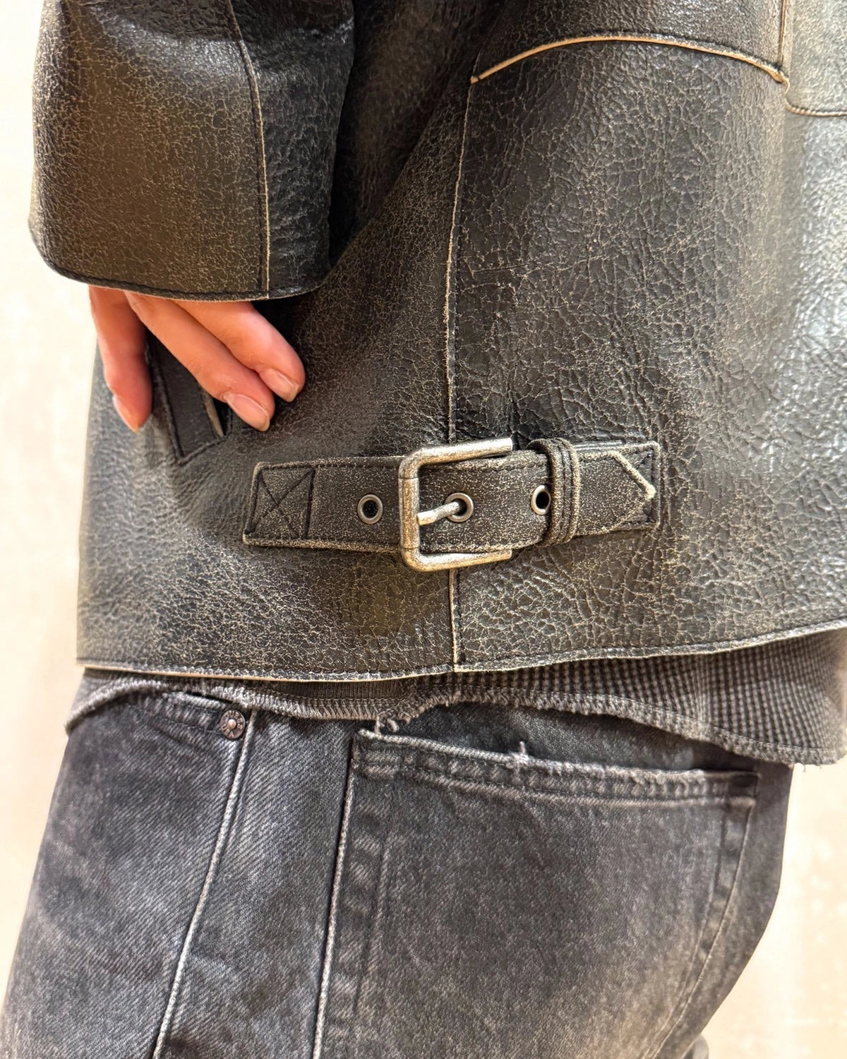 GUESS U.S.A / CRACKLE LTHR JKT (M5BN00L0R10)