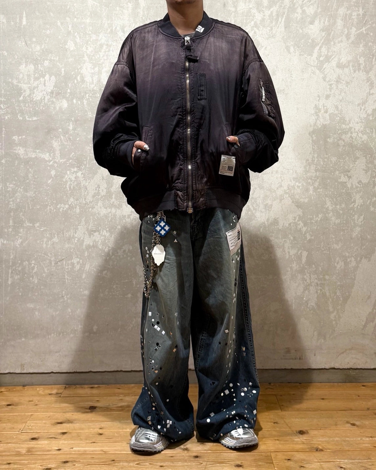Maison MIHARA YASUHIRO / AGED FLIGHT JACKET (J15BL151)