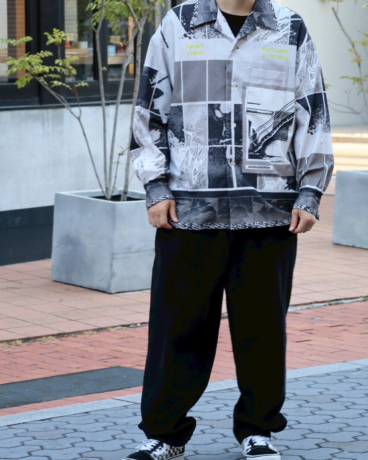 PHINGERIN / FLANNEL OPEN COLLAR SHIRT AGENT (PD-252-ST-041)