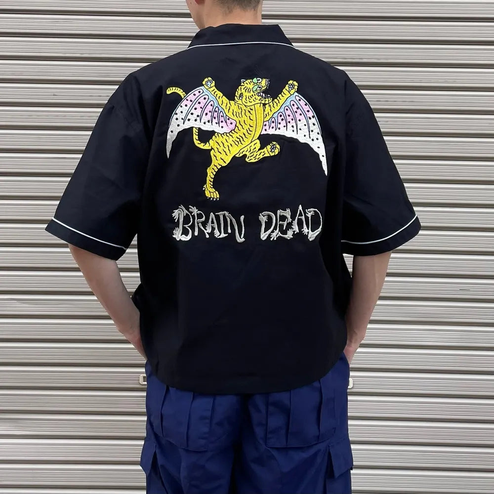 BRAIN DEAD / FLYING TIGER SHORT SLEEVE WESTERN SHIRT (T13003651D224)