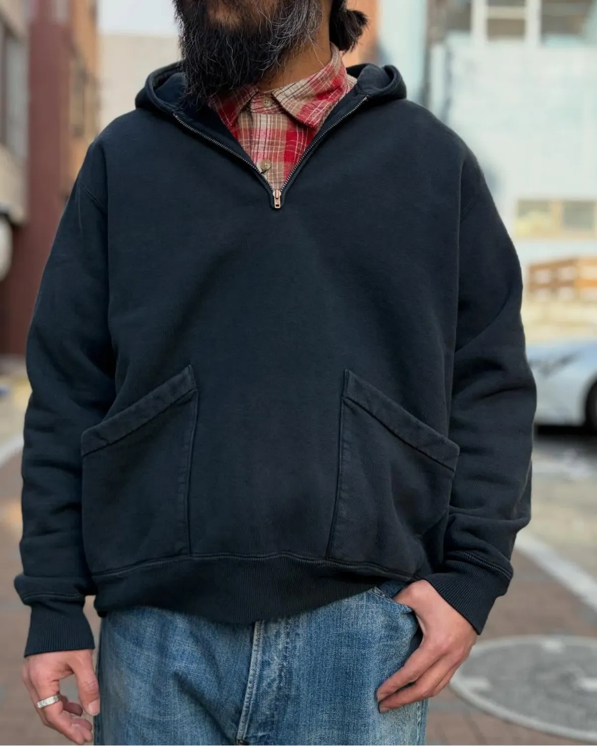 A.PRESSE / Vintage Sailor Hood Half Zip Sweatshirt (26SAP-05-13)