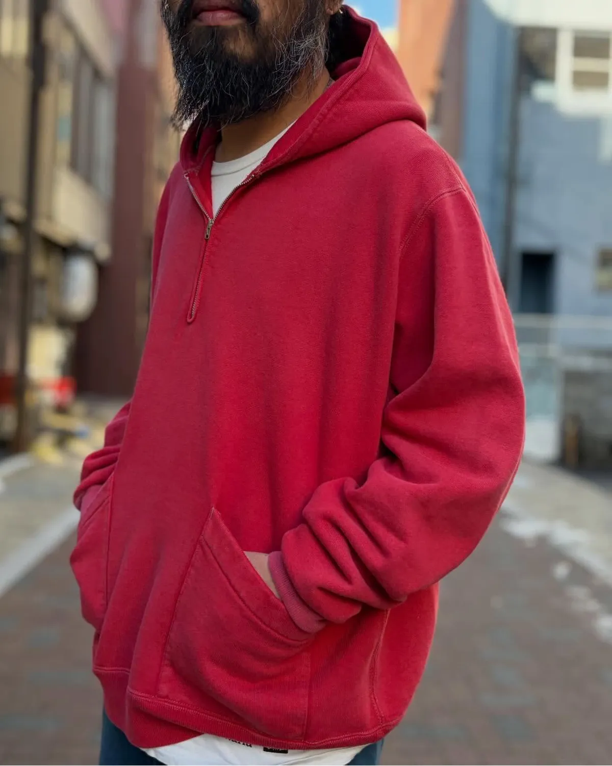 A.PRESSE / Vintage Sailor Hood Half Zip Sweatshirt (26SAP-05-13)