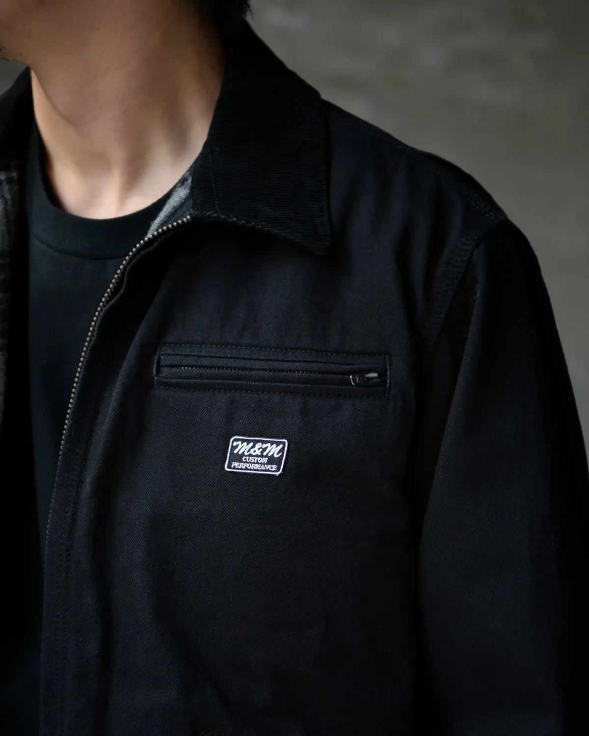 MINEDENIM × M&M / M&M MINEDENIM Black Denim Detroit Jacket (MND-MM81)