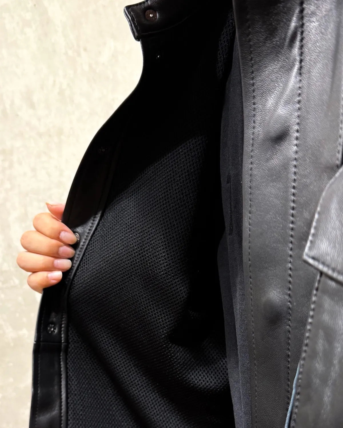 Tamme / LEATHER PCS SHIRT (25A0289)