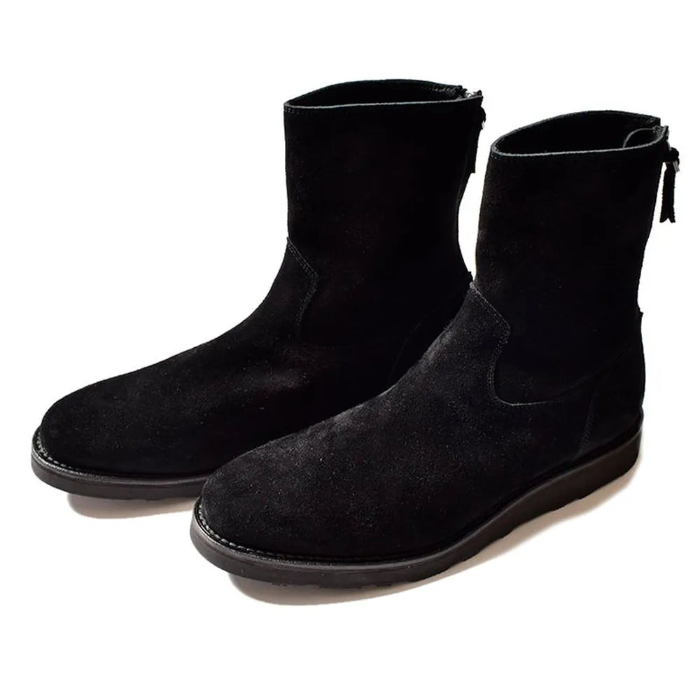 MINEDENIM / Suede Leather Back Zip Boots