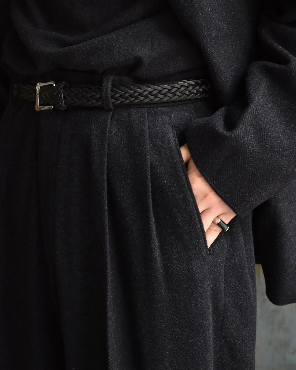 A.PRESSE / Silk Cashmere Tweed Wide Trousers (25AAP-04-02)
