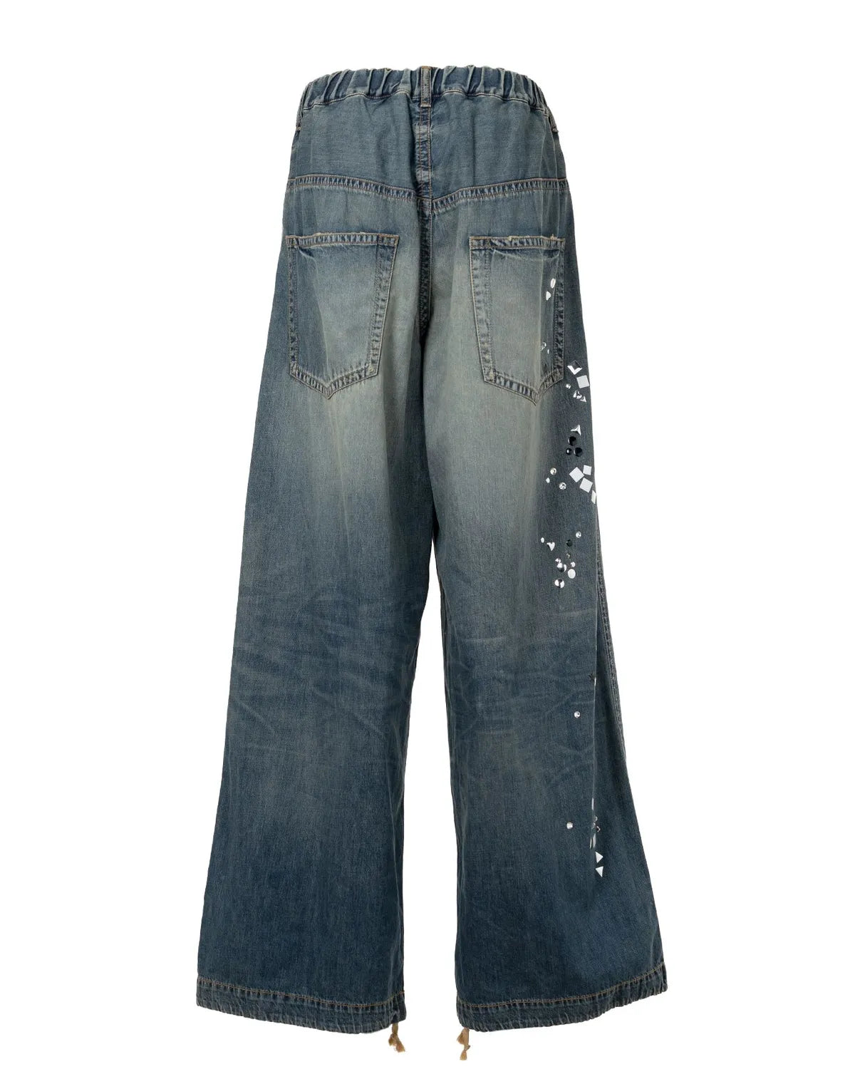 Maison MIHARA YASUHIRO / Embellished Denim Wide Pants (B15PT081)