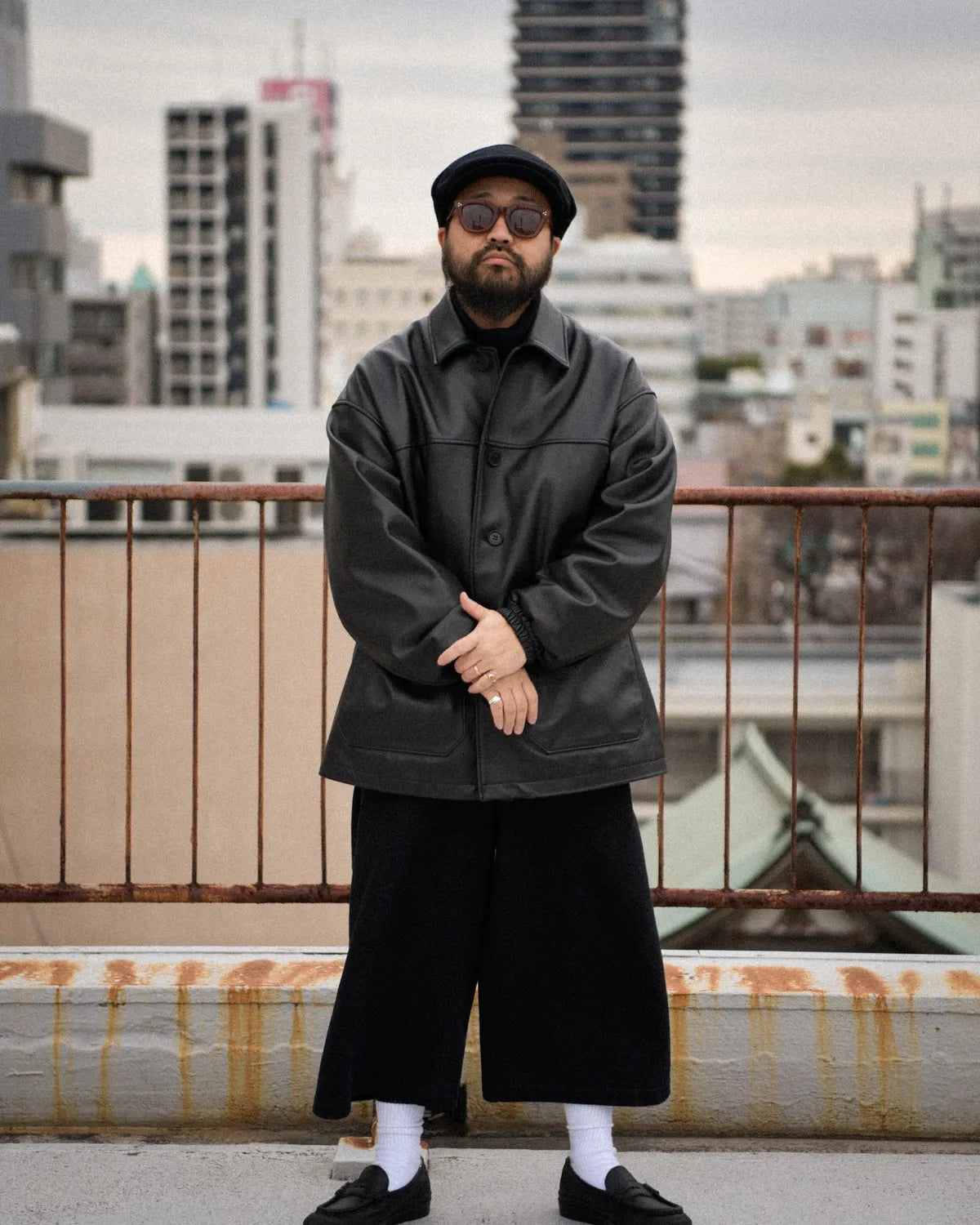 COOTIE PRODUCTIONS® (※ J.B. Voice EXCLUSIVE ) / Leather Car Coat (JB-CTE25A-201)