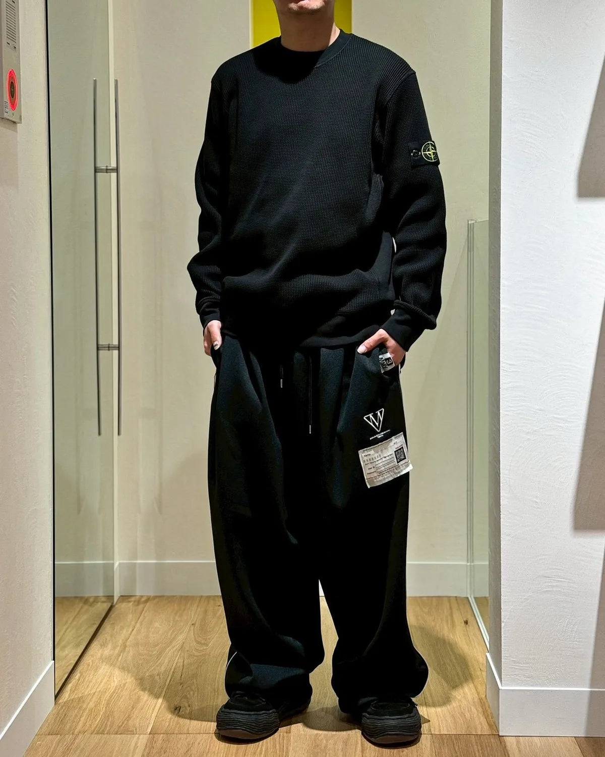 STONE ISLAND / ORGANIC COTTON WAFFLE FLEECE (L1S156100056)