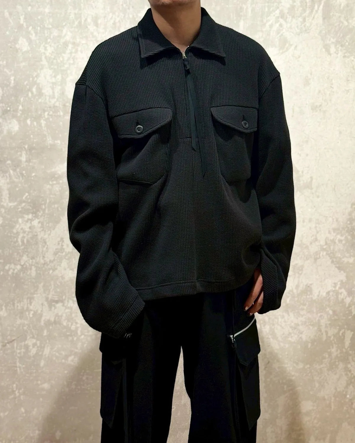 Tamme / WAFFLE POLO SHIRT (25A0284)