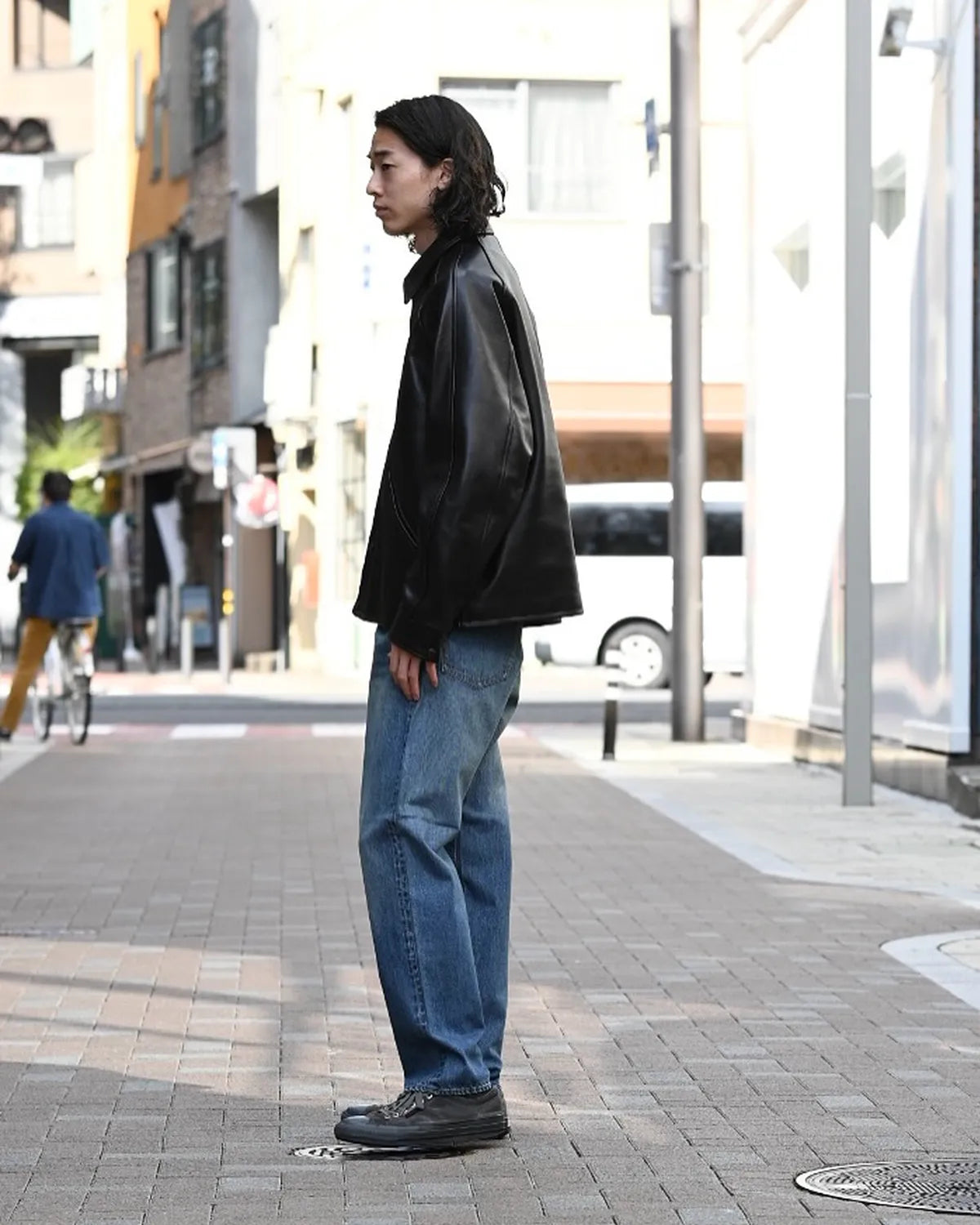 A.PRESSE / Leather Coach Jacket (25AAP-01-06)
