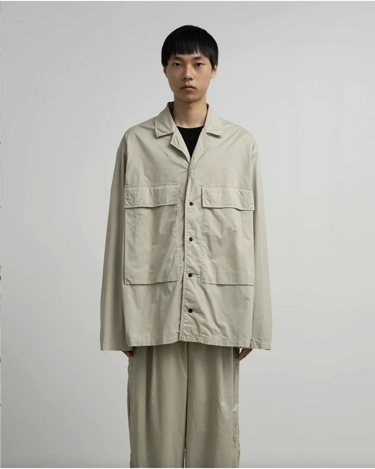Graphpaper / Garment Dyed Typewriter Fatigue Shirt (GM263-50120C)