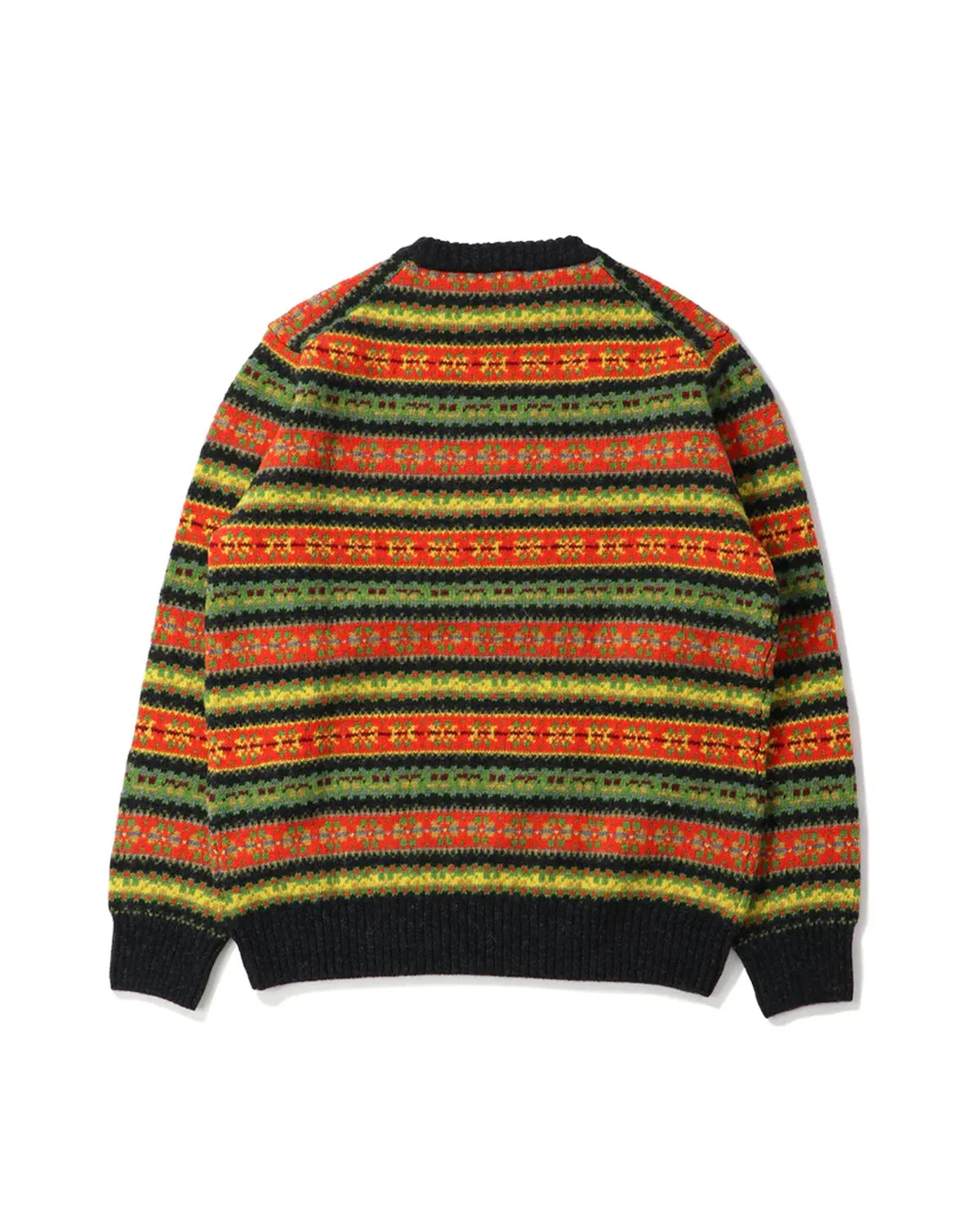 NICHOLAS DALEY / FAIRISLE CREWNECK SWEATER (ND-AW25-FIC-WOL-BRG)