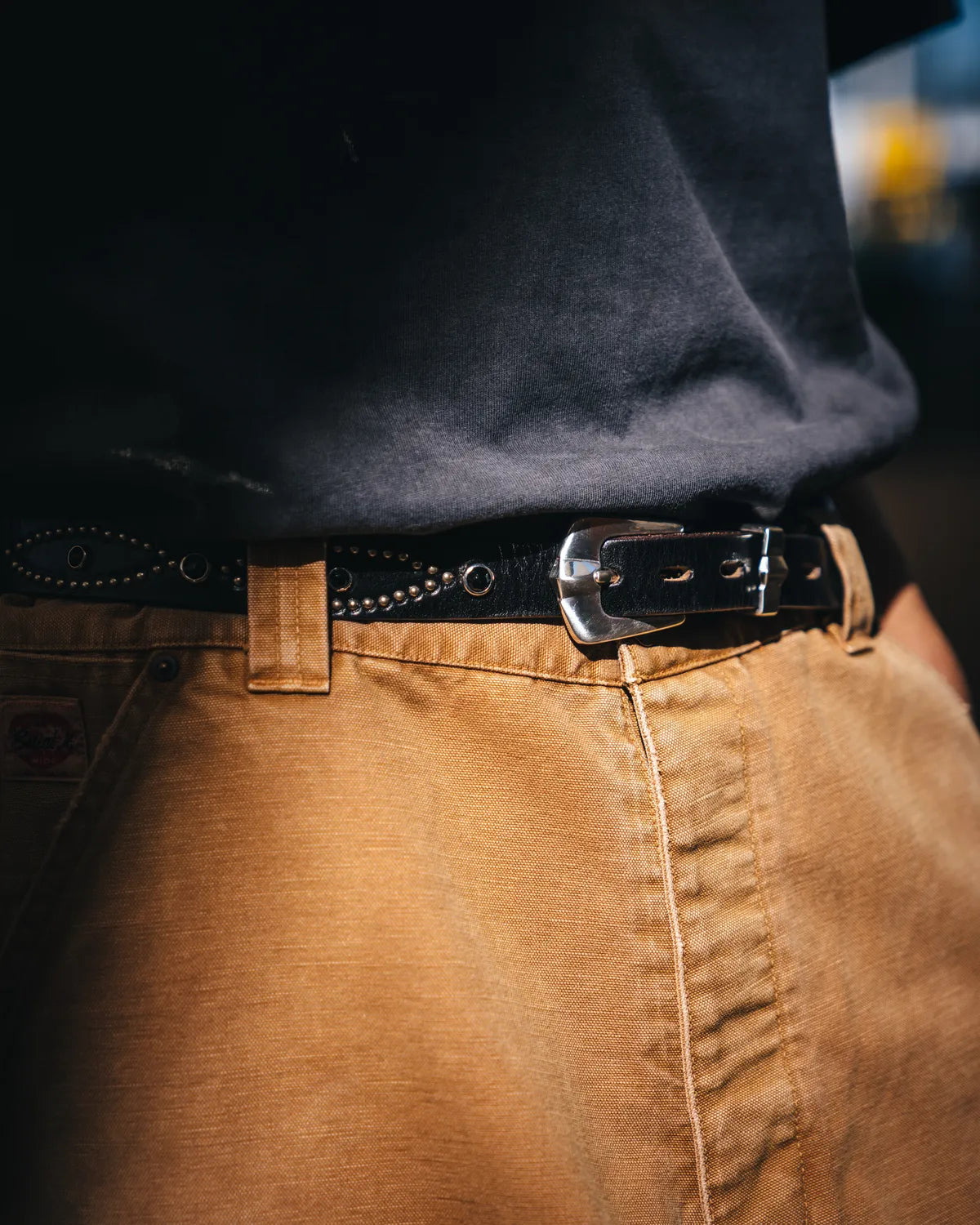 ©︎SAINT Mxxxxxx × HTC / HTC_BELT NARROW / BLACK STONE (SM-MK8-0000-C64)