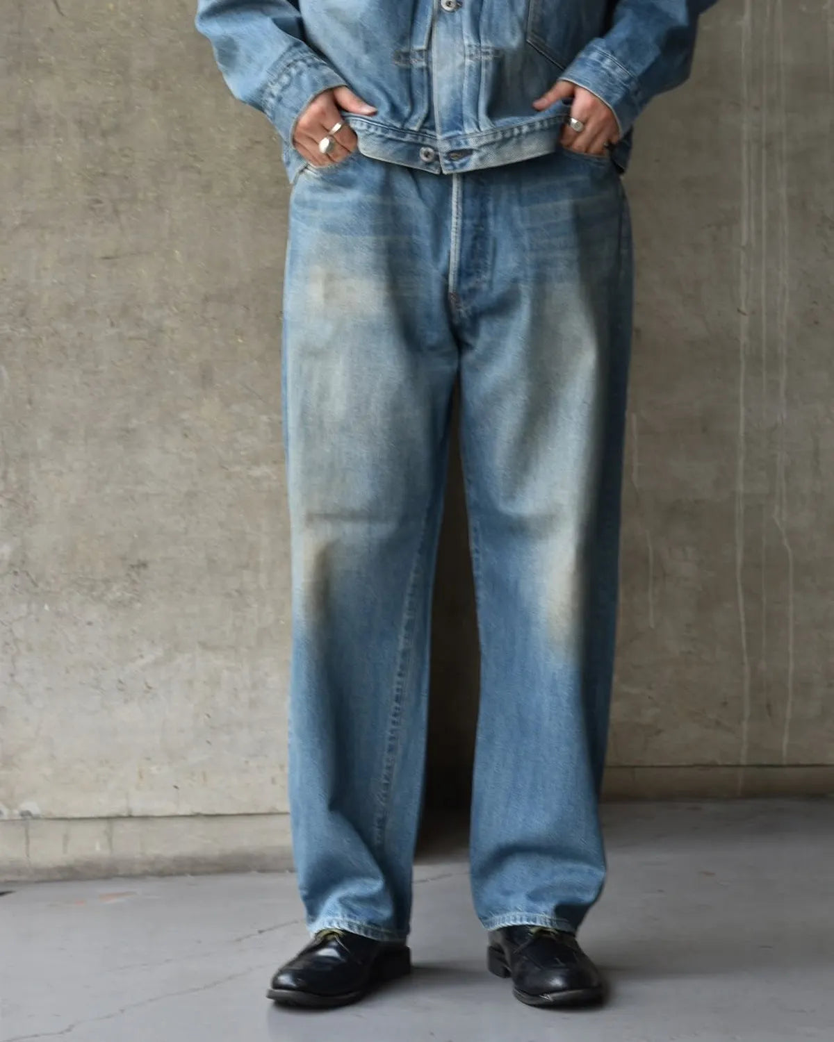 アプレッセNo.22 Washed Wide Denim Pants A.PRESSE - アプレッセNo.22 Washed Wide Denim Pants(AP-4003