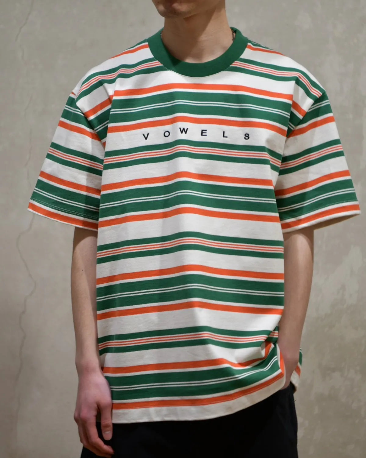 vowels / S/S STRIPE TEE (VO-26SS-T004)