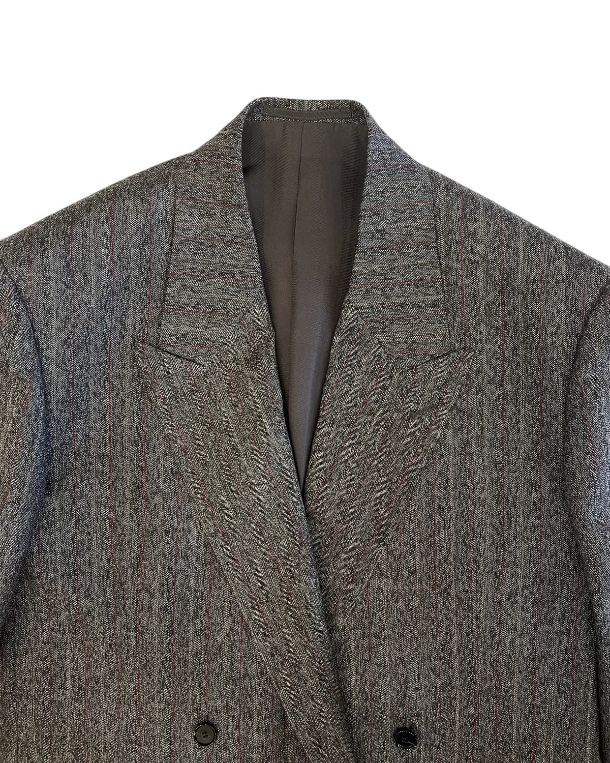 BOWTE / RED PINSTRIPES HERRINGBONE DOUBLE BREASTED TAILOR JK (252-06-0003)