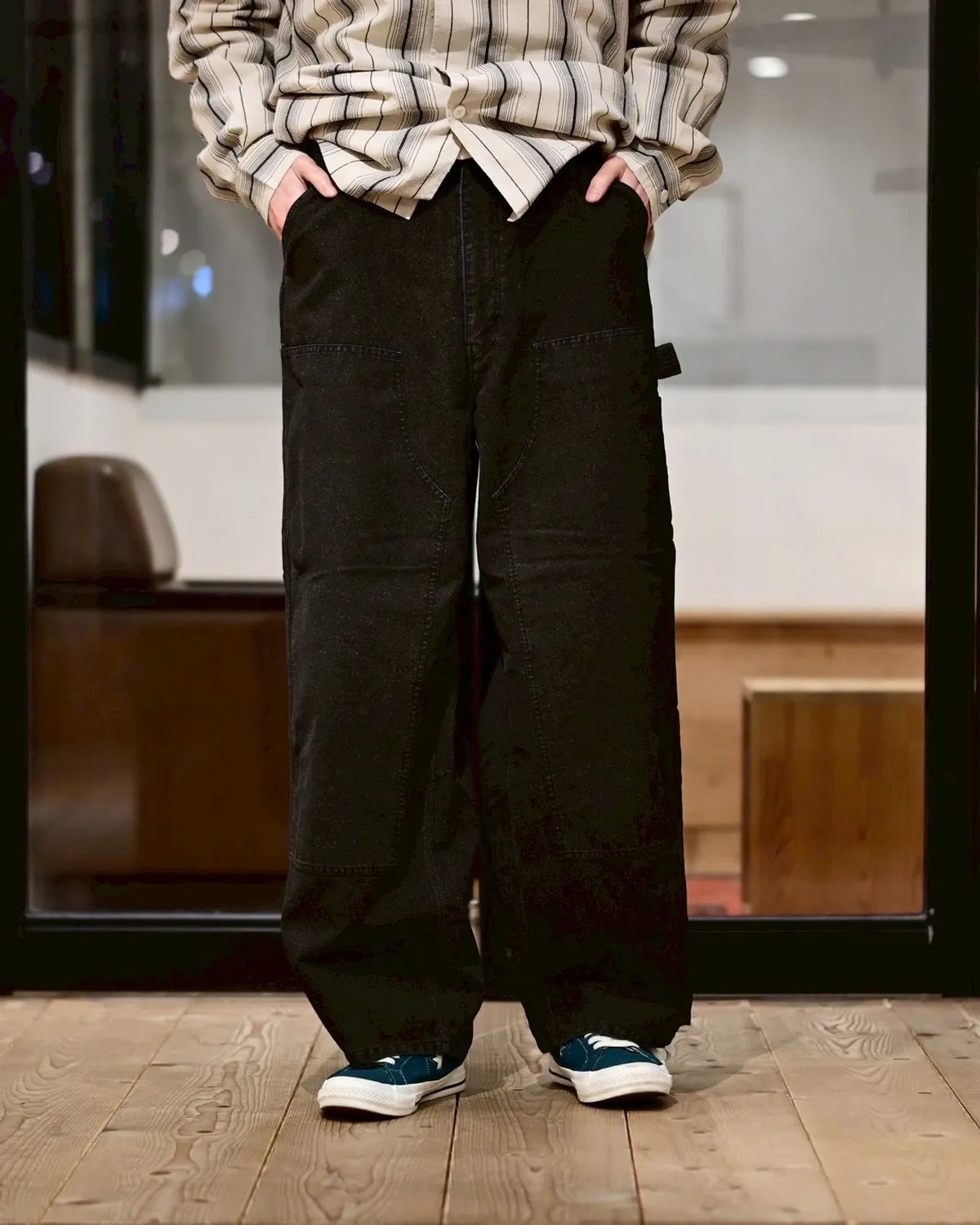 COOTIE PRODUCTIONS® / Grainy Denim Double Knee Painter Pants (CTE-26S120)