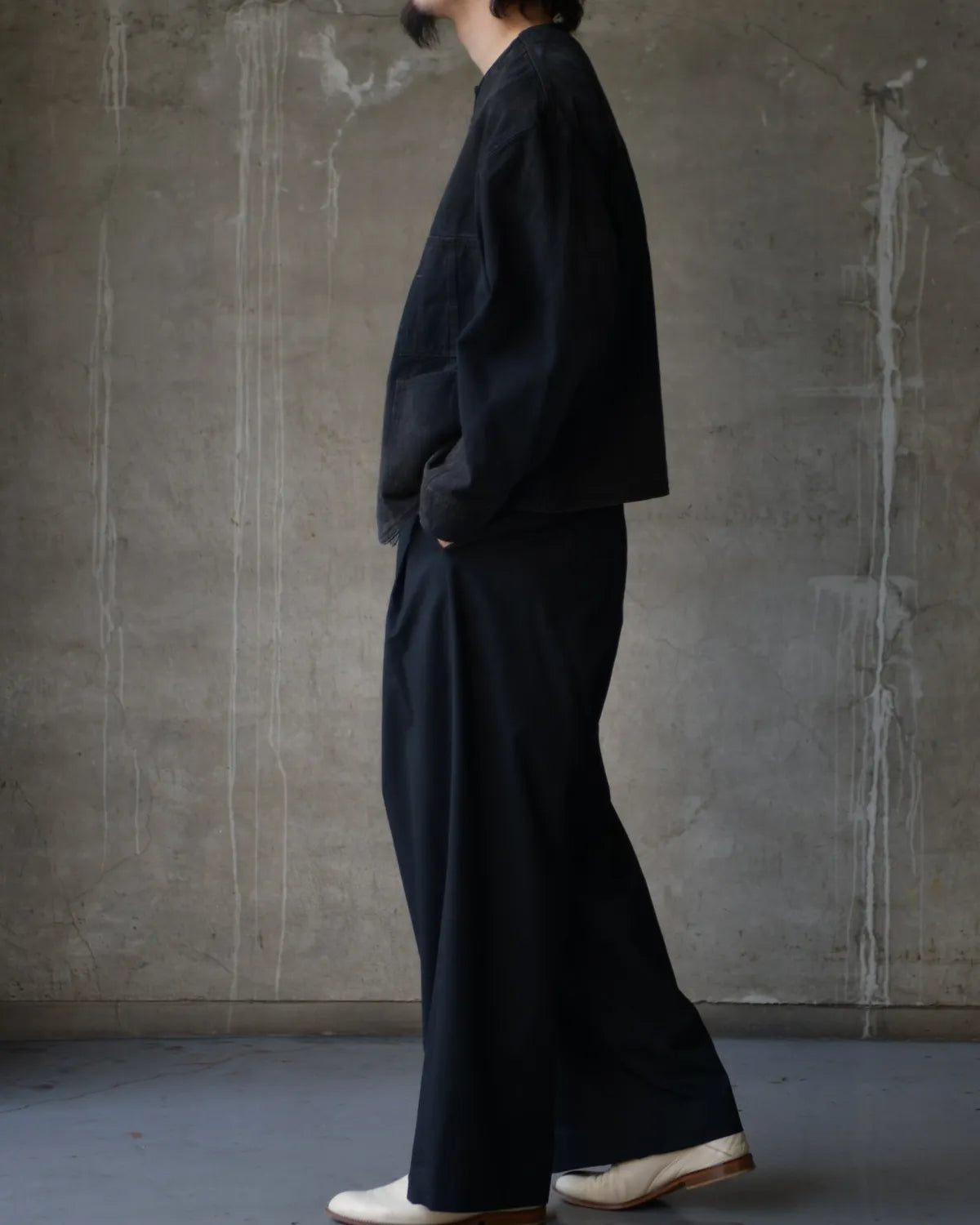 A.PRESSE / Vintage Black Denim Engineer Jacket (26SAP-01-45)