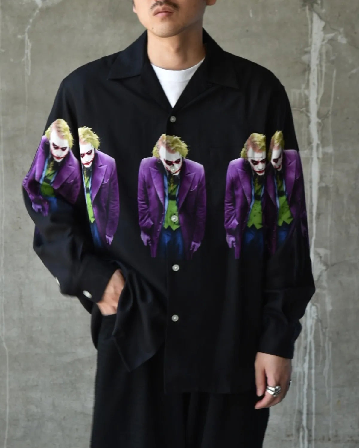 WACKO MARIA × THE DARK KNIGHT TRILOGY / L/S SHIRT -TYPE-1- (TDKT-WM-HI06)