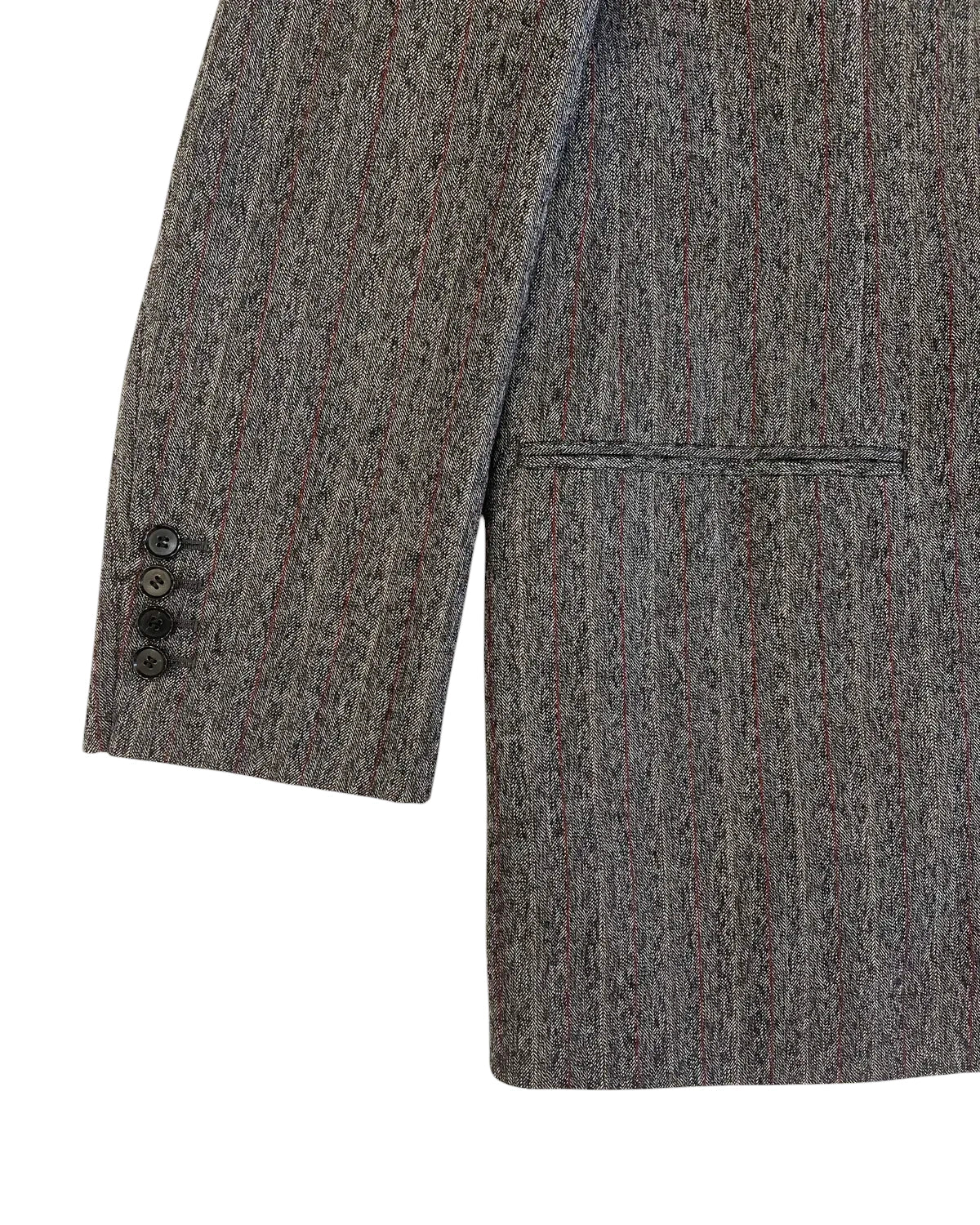 BOWTE / RED PINSTRIPES HERRINGBONE DOUBLE BREASTED TAILOR JK (252-06-0003)