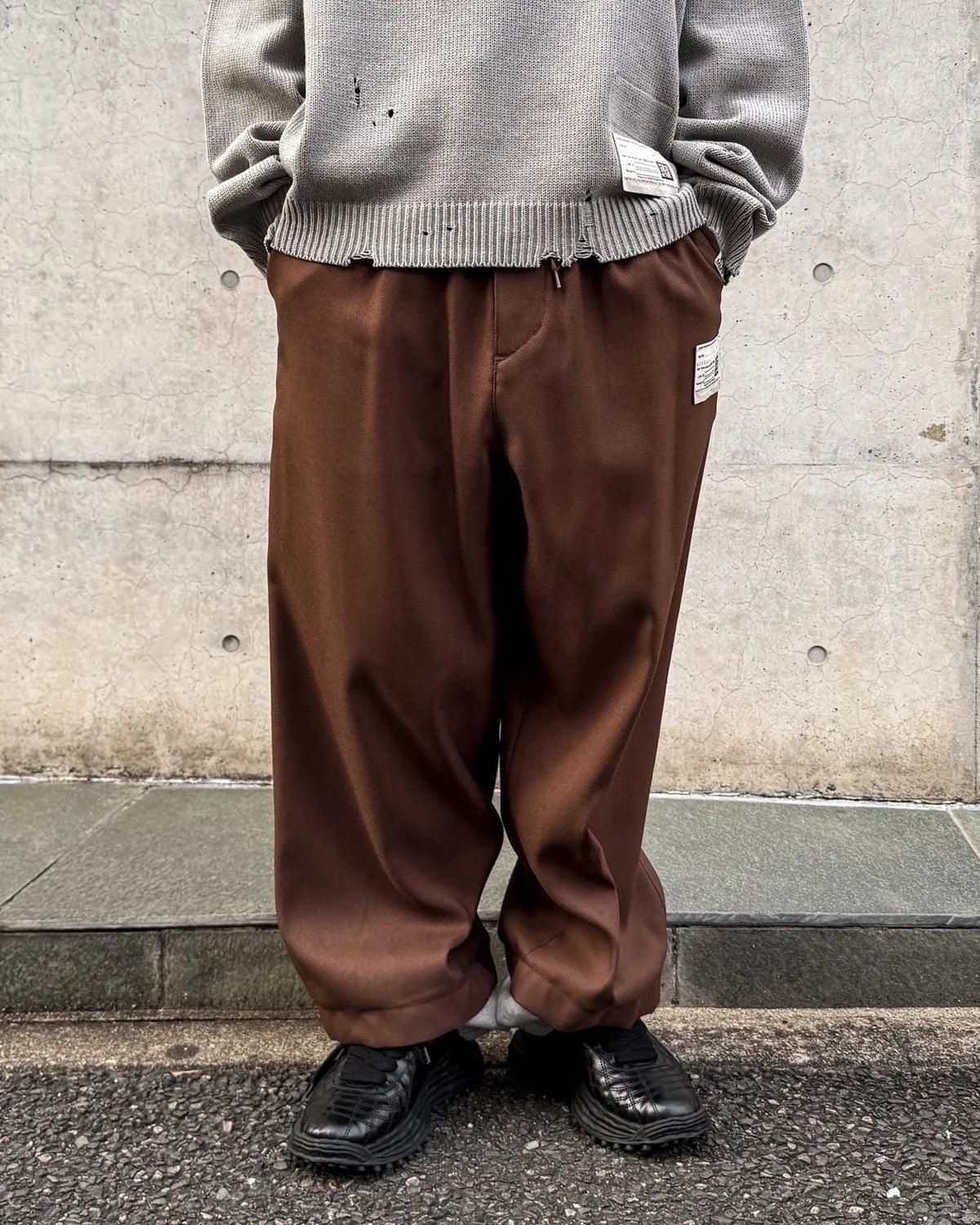 Maison MIHARA YASUHIRO / Sweat Layered Twill Pants (A17PT072)