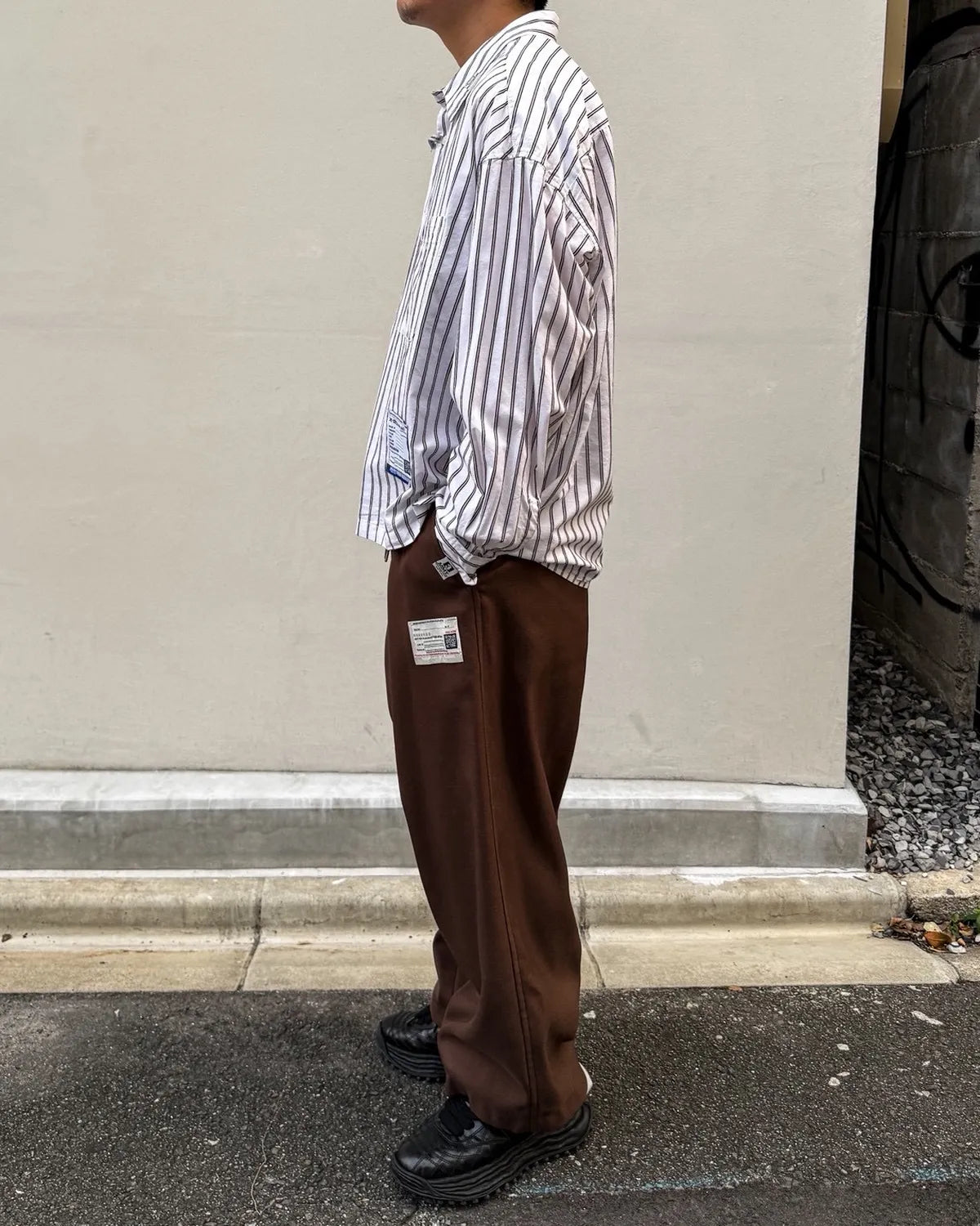 Maison MIHARA YASUHIRO / Sweat Layered Twill Pants (A17PT072)