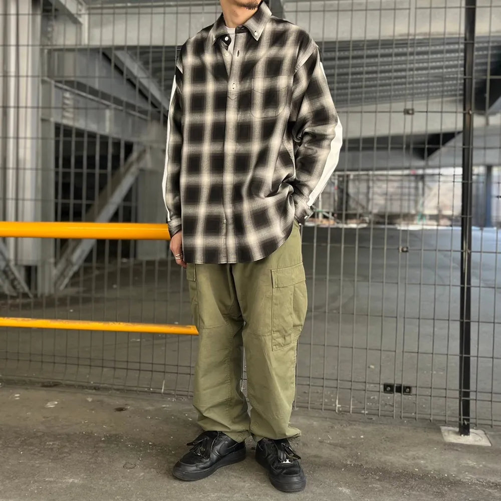 SEQUEL / OMBRE CHECK BIG SIZE SHIRT (SQ-24SS-SH-01)