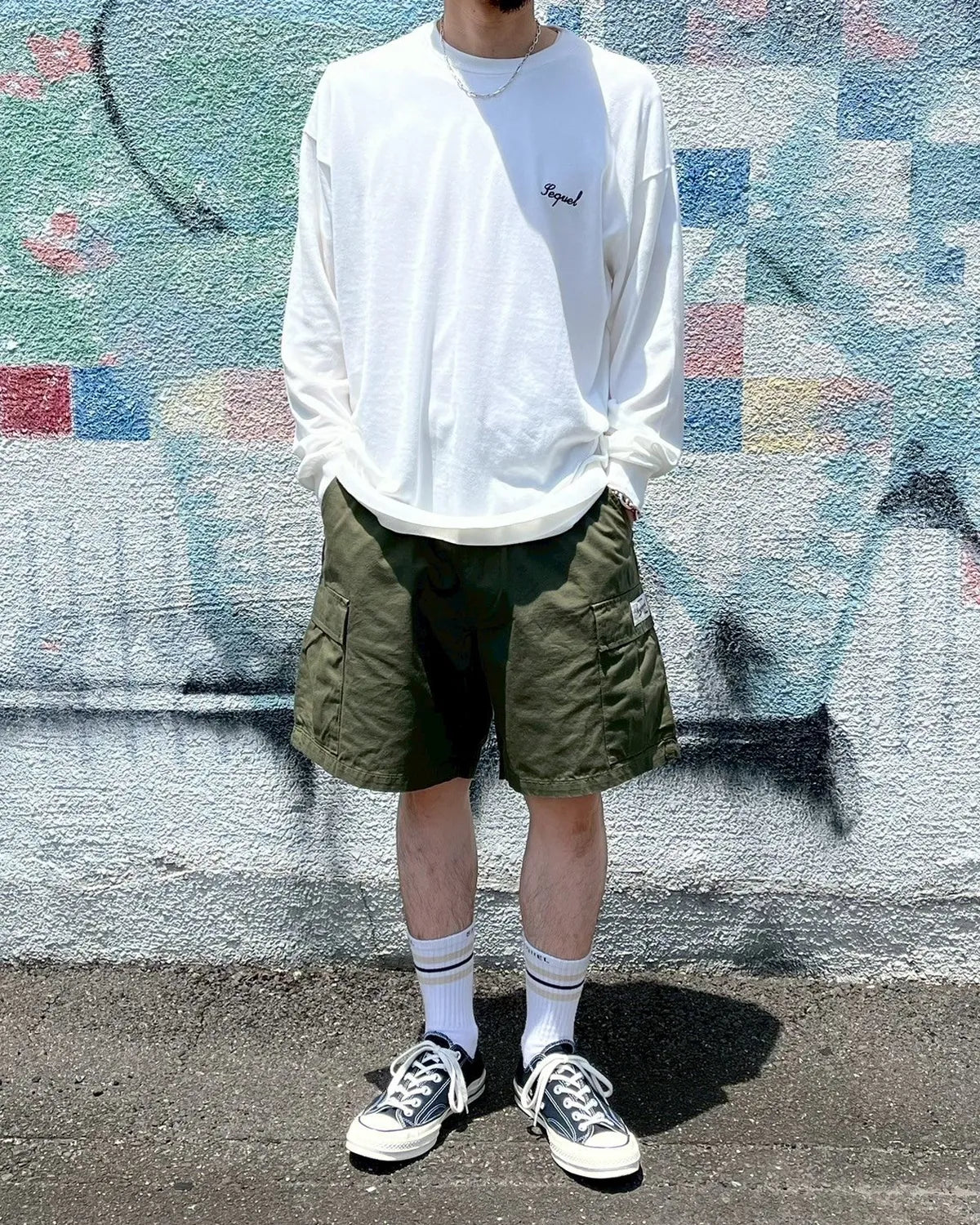 SEQUEL / CARGO SHORTS(TYPE-CS) OLIVE (SQ-25SS-SP-02)
