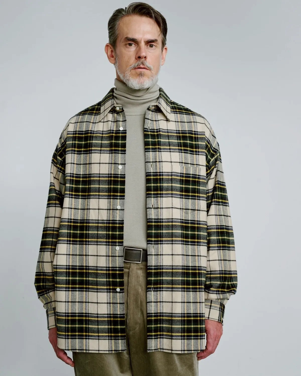 Graphpaper Re: (※Graphpaper NAGOYA EXCLUSIVE) / SIDOGRAS Cotton Flannel Oversized Regular Shirt (GM253-50604N)