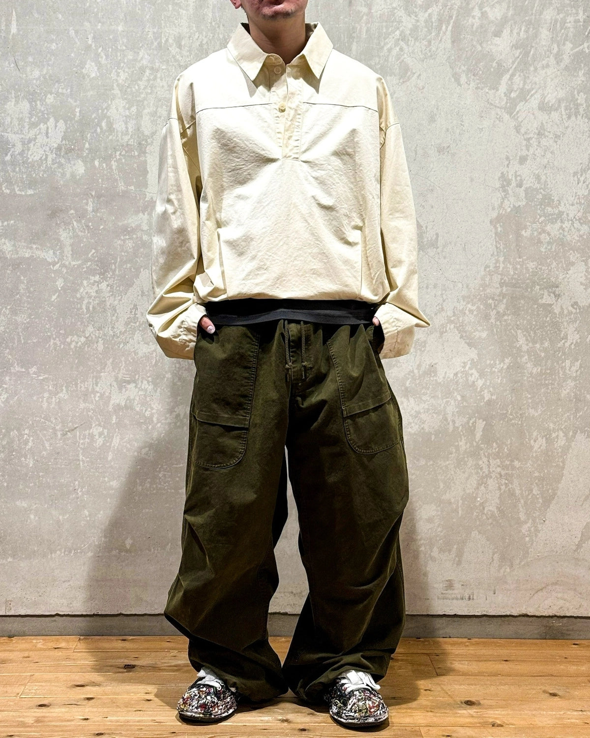 entire studios / ANA OVERSHIRT (ESU-S25-2001-BL)