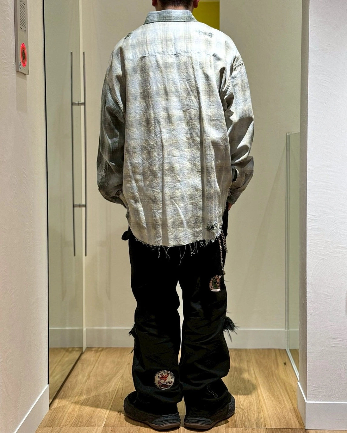 KAMIYA / Repaired Crazy Check Shirt (G16SH052)