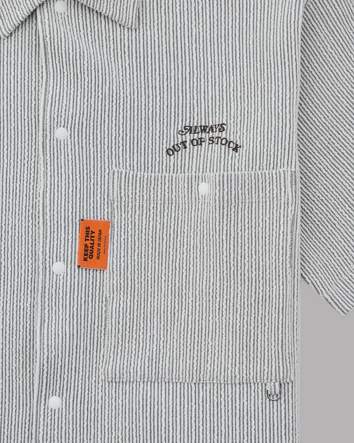 ALWAYS OUT OF STOCK / FRILL STRIPES S/S SHIRT (HA-025105120)
