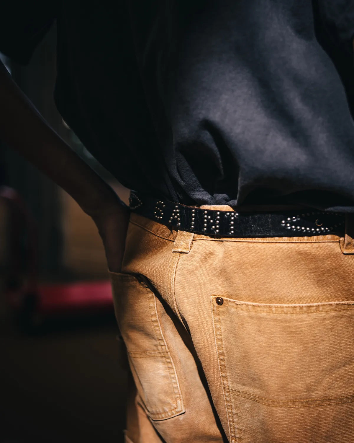 ©︎SAINT Mxxxxxx × HTC / HTC_BELT NARROW / BLACK STONE (SM-MK8-0000-C64)