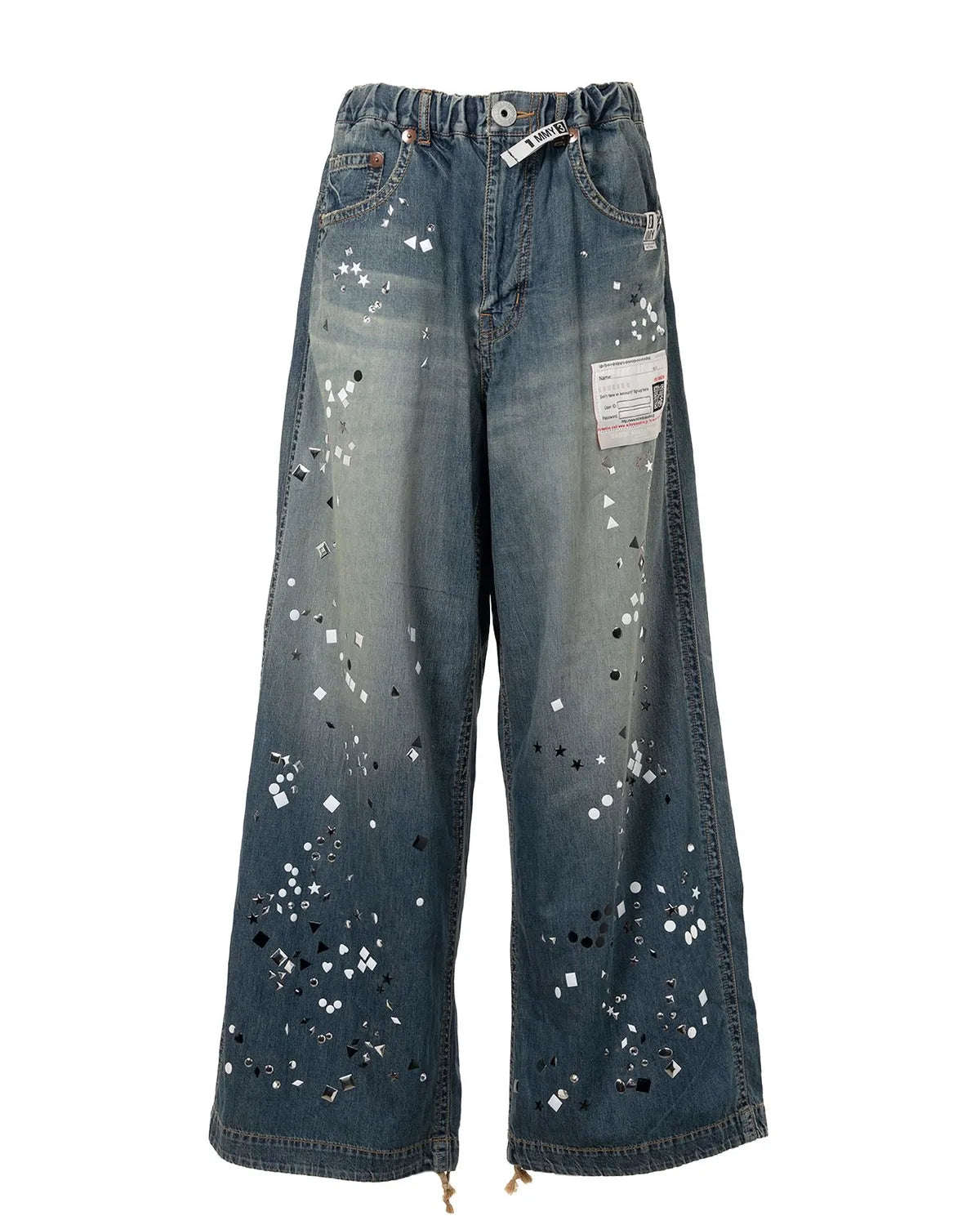 Maison MIHARA YASUHIRO / Embellished Denim Wide Pants (B15PT081)